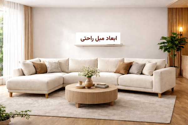 ابعاد استاندارد مبل راحتی ۷ نفره و ال
